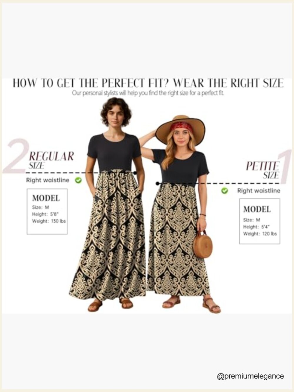 Petite Maxi Dress with Pockets, Short Sleeve, Flowy Summer Casual - Picture 3 of 7